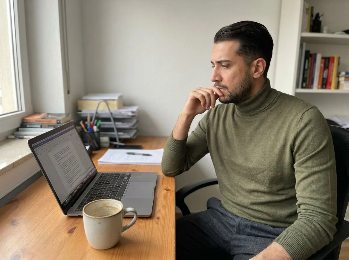 Sami von Growsta am Schreibtisch vor dem Laptop