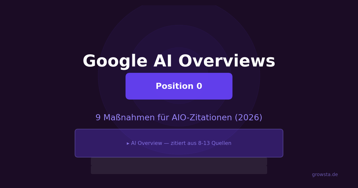 Google AI Overviews optimieren 2026 - Strategien fuer KI-Snippets in der Google-Suche