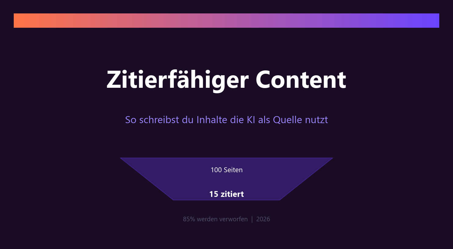 Zitierfaehiger Content: So schreibst du Inhalte die KI-Suchmaschinen als Quelle nutzen - 2026 Guide