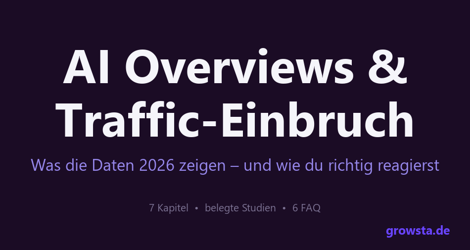 AI Overviews & Traffic-Einbruch: die Daten 2026