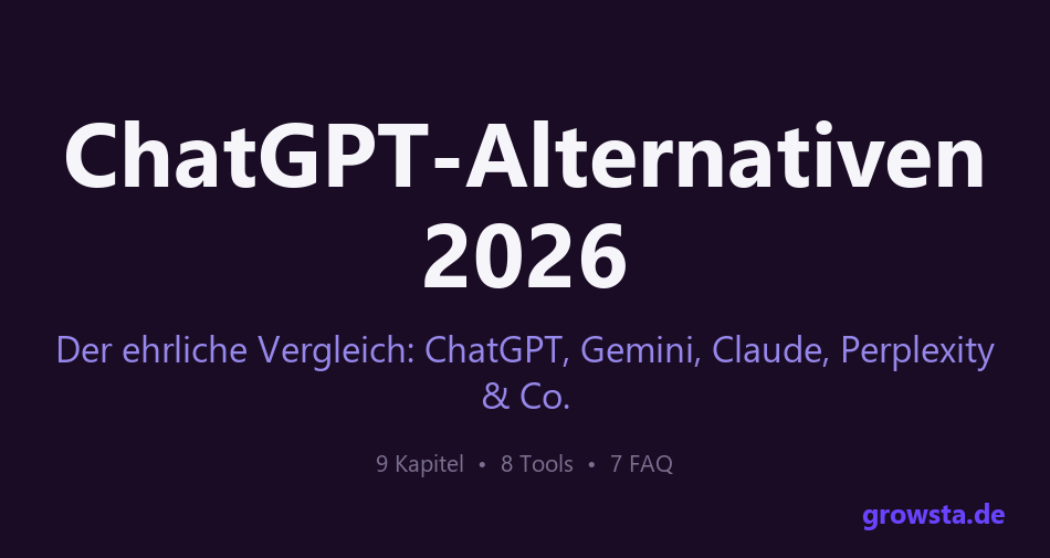 ChatGPT-Alternativen 2026 im Vergleich – Gemini, Claude, Perplexity, neuroflash