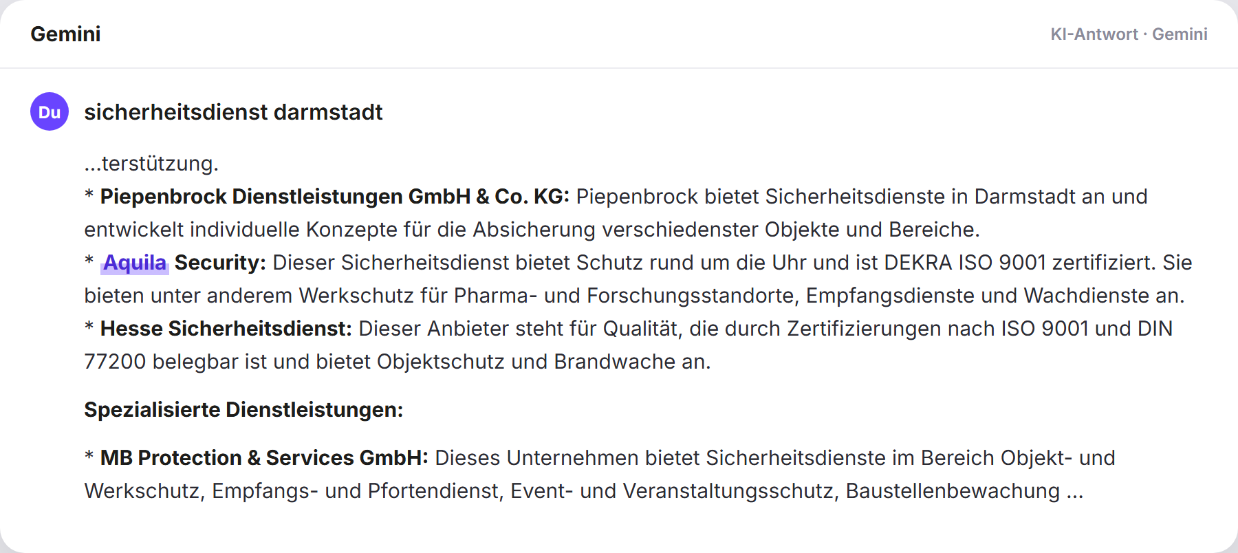 Gemini nennt Aquila Security: „sicherheitsdienst darmstadt…