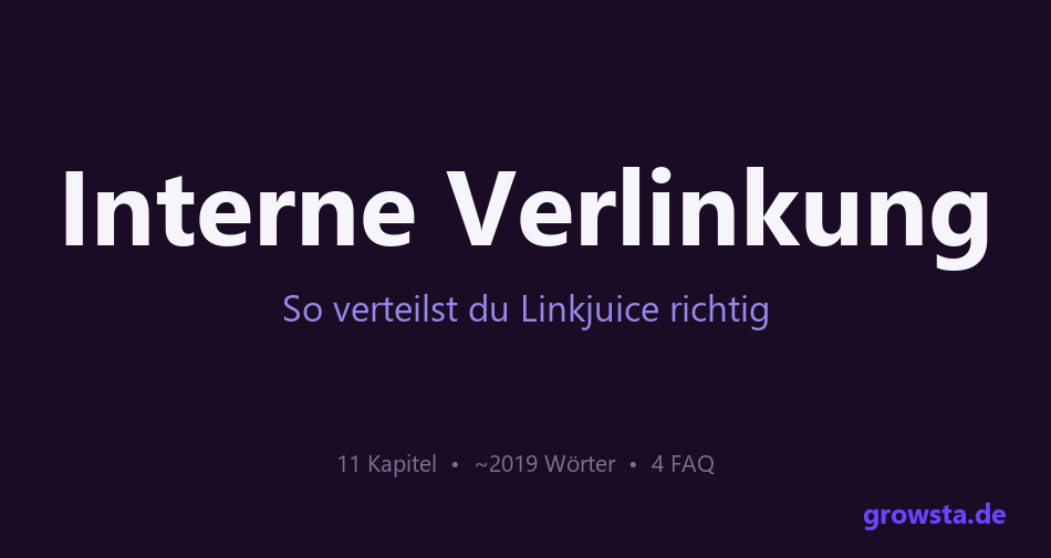 Interne Verlinkung – So verteilst du Linkjuice richtig